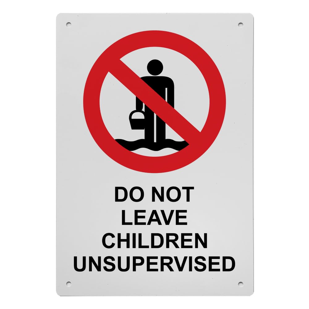 Do Not Leave Children Sign, 8.5 x 11 in