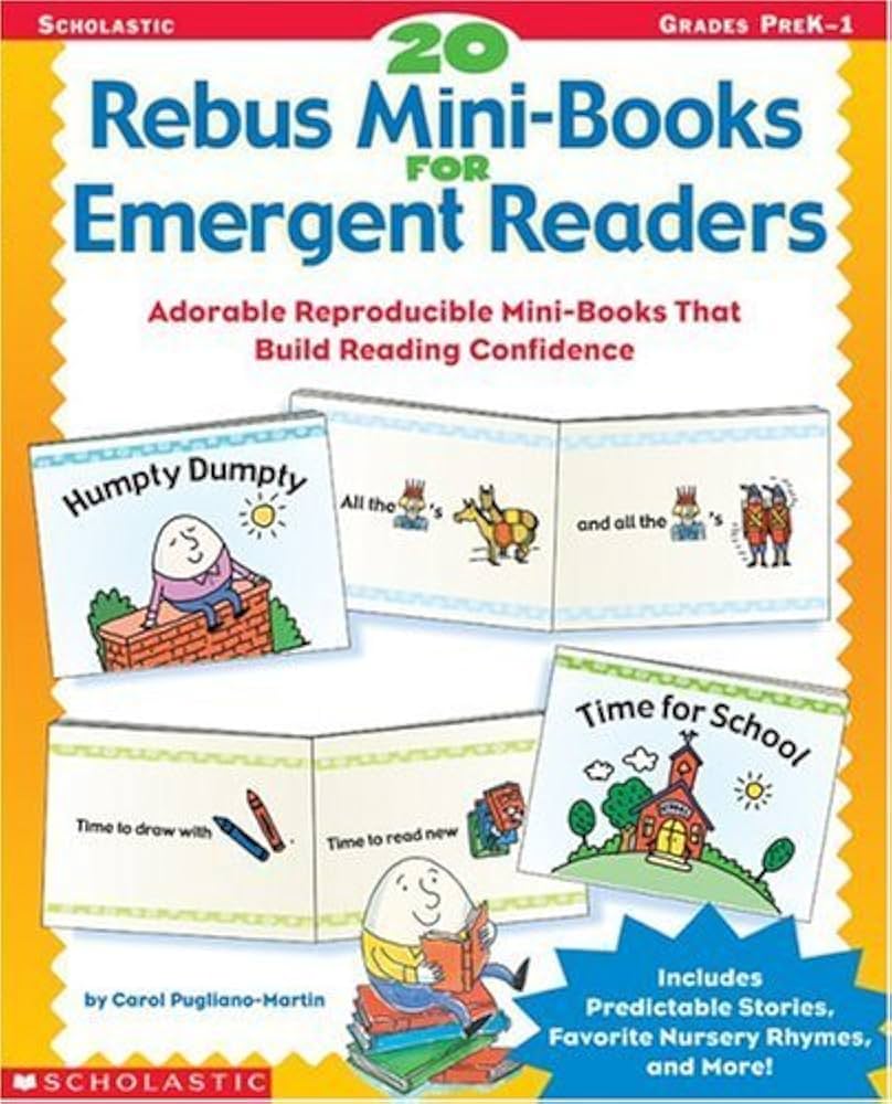 20 Rebus Mini-Books for Emergent Readers: Adorable Reproducible Mini-Books That Build Reading Confidence: Pugliano-Martin, Carol: 9780590513272: Amazon.com: Books 20-rebus-mini-books-for-emergent-readers-adorable-reproducible-mini-books-that-build-reading-confidence-pugliano-martin-carol-9780590513272-amazon-com-books