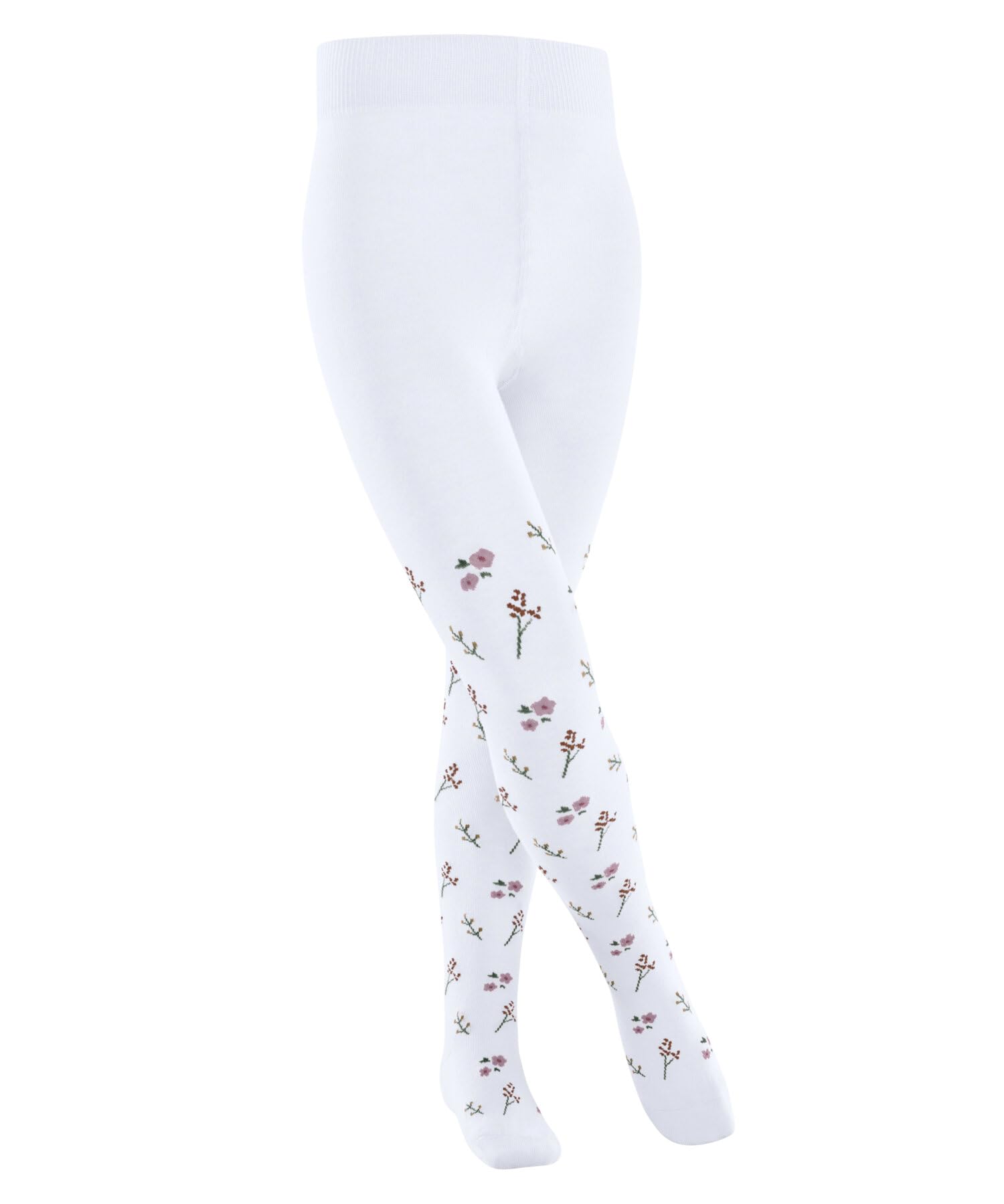 FALKE Uniseks - dzieci Rajstopy Little Flowers K Ti bawełna grube z wzorem 1 Sztuka, Biały White 2000, 152-164