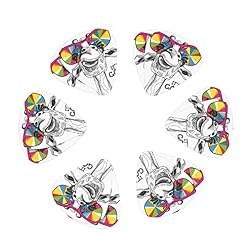 Ensemble de 12 médiators de guitare girafe drôle mignon pour guitare acoustique, guitare électrique, contrebasse… - Les Beatles, Paul McCartney, John Lennon, RIngo Starr, George Harrison Ensemble de 12 médiators de guitare girafe drôle mignon pour guitare acoustique, guitare électrique, contrebasse… – Image 2