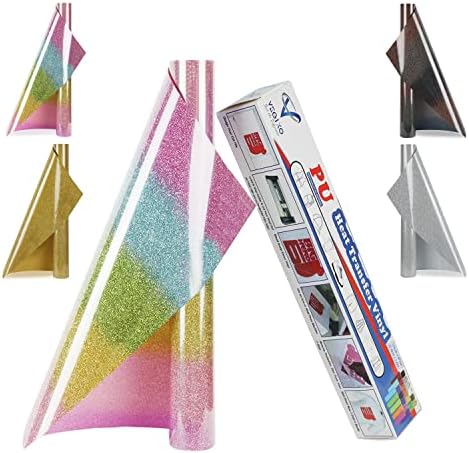 VEGIXO Heat Transfer Vinyl Red  12inch x 8 Feet Iron on Vinyl Roll for Cricut & Cricut Heat Press,HTV is Easy to Cut & Weed, Design Your T-Shirts & Crafts with Cricut Vinyl