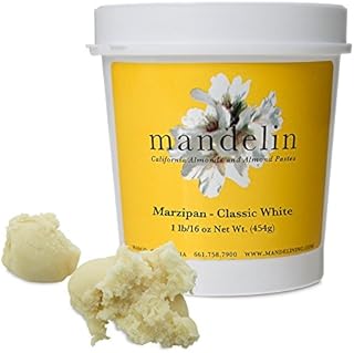 Mandelin Marzipan Modeling Paste, 33% Almonds, 67% Sugar (1 lb/16 oz)