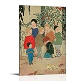 Póster Art Nouveau de Niños en el Bosque de 1921 con texto en inglés 'Don't Be Afraid', ilustración de niños de Margaret Evans Price Cool Artworks Painting Wall Art Prints Hanging Picture Home Decor