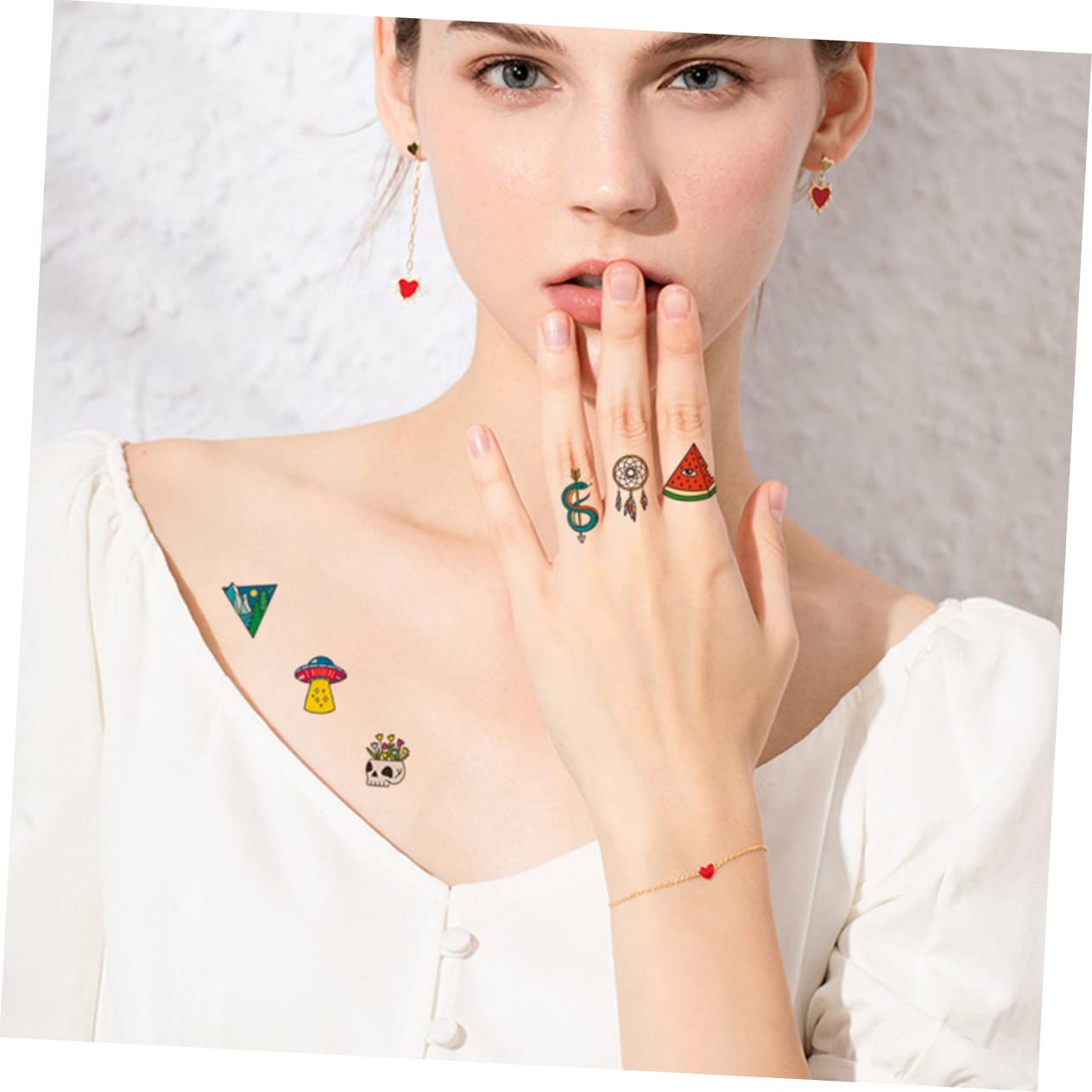 Beavorty 300hojas Pegatinas Temporales De Tatuajes Cartoon Para Niñas Bonitas y Lavables Para Fiestas y Decoración Del Cuerpo