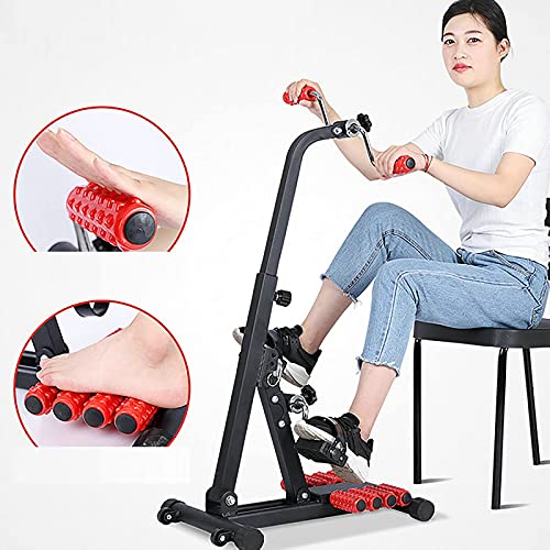 Elektrische pedaal Mini-revalidatiefiets, bovenste en onderste ledematen Oefening Hometrainer Dubbele pedaalarm Beentrainer thuis voor oudere mannen Vrouwen Senioren - Afbeelding 5
