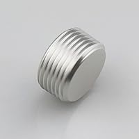 Vista 4 de Aluminio 1/4 "1/4 pulgadas NPT rosca macho Allen cabeza enchufe de tubería, plateado, paquete de 2