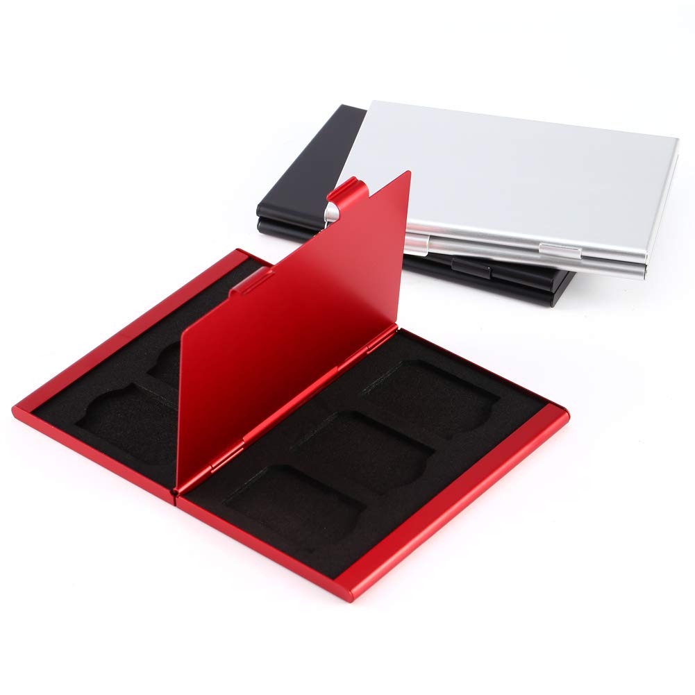 Vbestlife Memory Card Case, Portable Aluminum For 6 SD Memory Cards