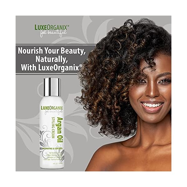 Moroccan-Argan-Oil-Styling-Cream-For-Soft-Bouncy-Hair-Defining-Cream-Creates-Frizz-Free-Curly-Hair-No-Residue-Manages-Without-Drying-Out-Safe-for-Keratin-Treated-Hair-Extensions-Made-in-USA Moroccan Argan Oil Styling Cream; For Soft & Bouncy Hair. Defining Cream Creates Frizz-Free Curly Hair. No Residue, Manages Without Drying Out. Safe for Keratin Treated Hair & Extensions (Made in USA)