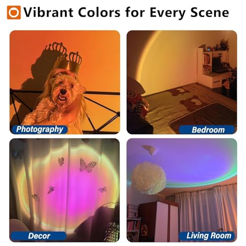 easeking Sunset Lamp with App Control – 16M Colors, 360° Rotating Head — view 8