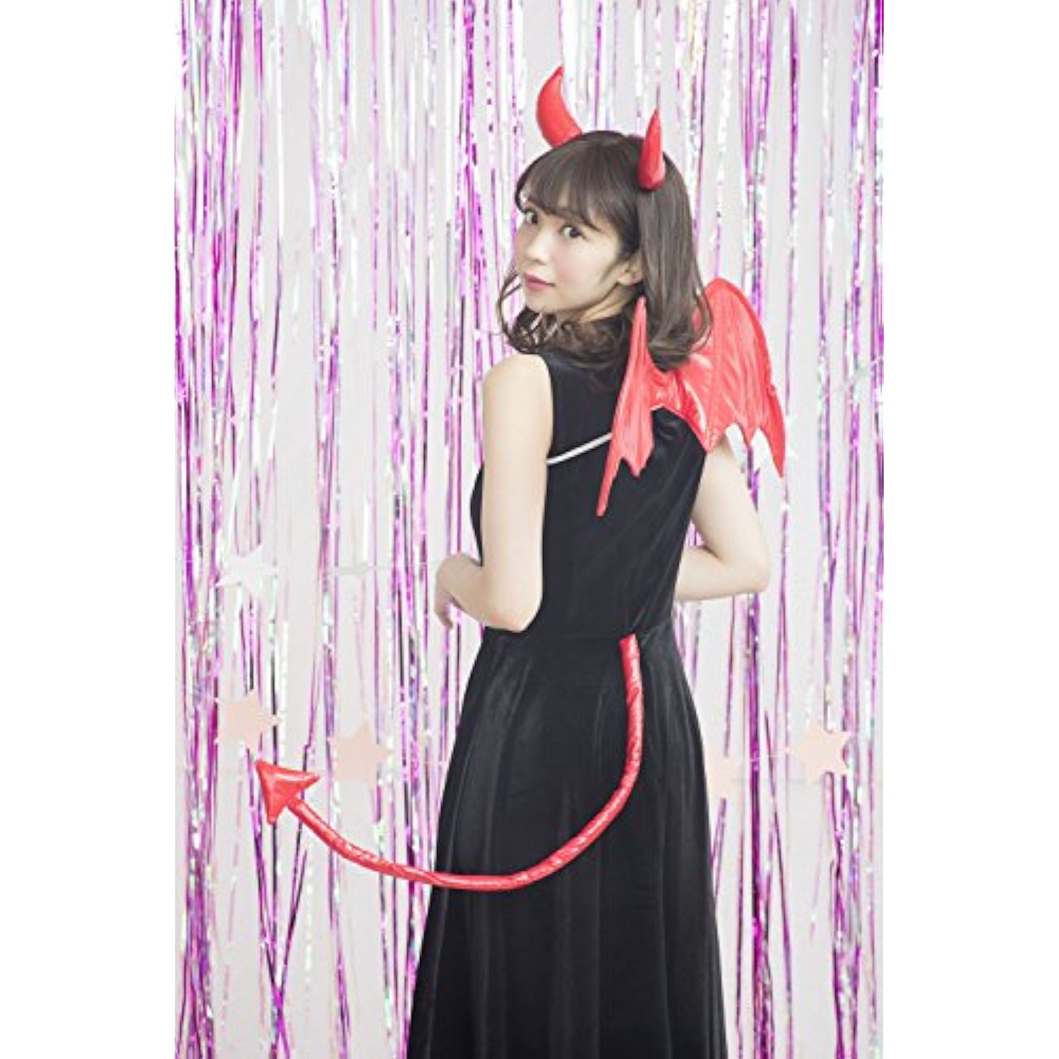 クリアストーン(Clearstone) コスプレ ハロウィン デビルパーツセット ユニセックス レッド 詳細画像4