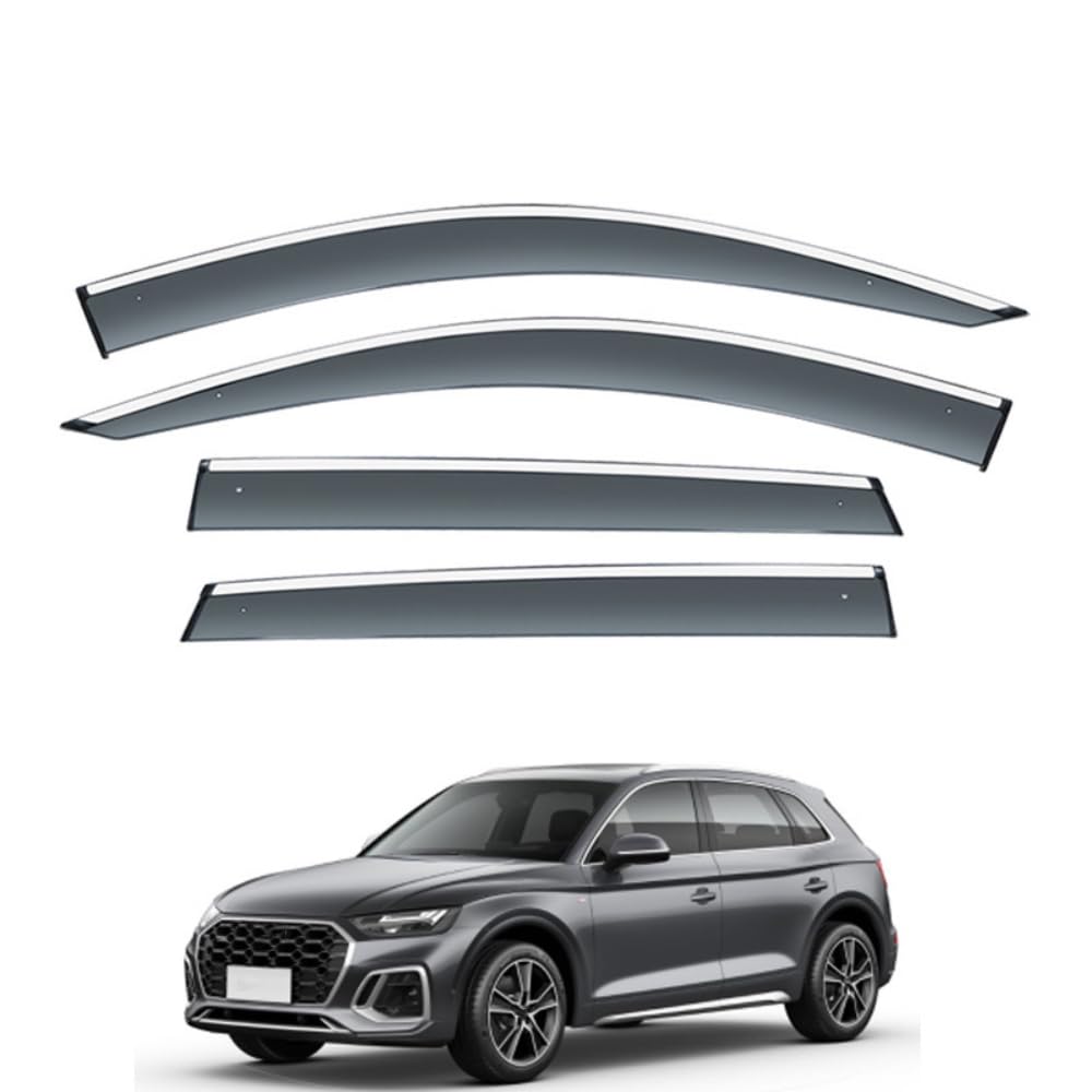 QOEMRHELT 4pc Set In-Channel Wind Deflectors, for Q7 2016-2023 Window Visors Rain Guards Vent Visors Rain & Sun Protection,Car Accessories