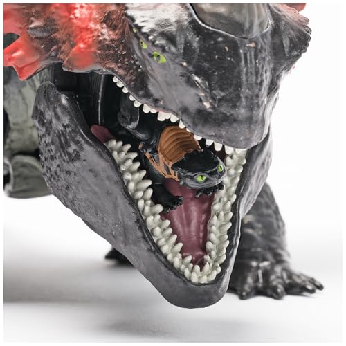 How to train your dragon DreamWorks Dragons Le monde de Beurk : mâchoire articulée de Death jouet dragon de 28 cm avec figurine Toothless exclusive à partir de Neuf - vue 9