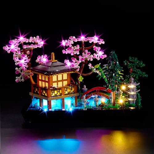 BrickSoul Light Up Kit Compatible with Lego 10315 Tranquil Garden Building Set - Japanese Zen Garden | Upgrade Design Lighting Accessories | Cable-Hiding Tech for Display (10315 Set NOT Included)