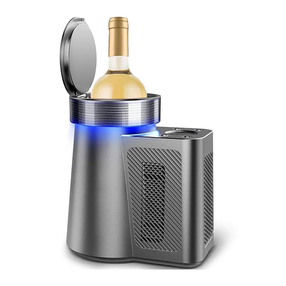 Cubo enfriador de vino eléctrico de alta precisión térmica para conservar espumosos y tintos