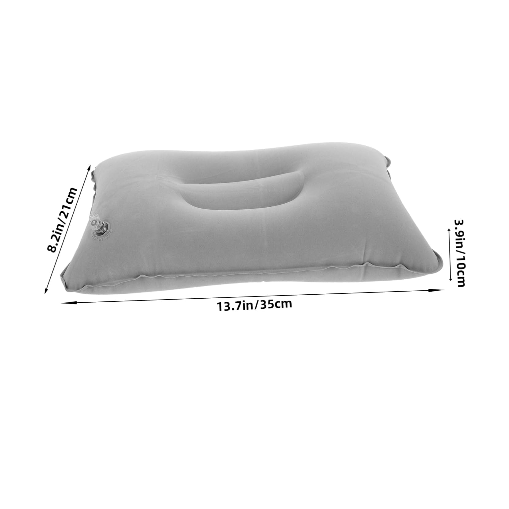 GOOHOCHY Large Flocked Camping Pillow for Comfortable Sleep Neck Lumbar Support for Travel Hiking