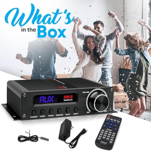 Pyle Bluetooth Stereo Amplifier - 5.1 Channel Wireless Hi-Fi Home Audio Receiver with HDMI, AUX, FM Antenna, Subwoofer & Speaker Inputs, Surround Sound System for Home Theatre - Image 3