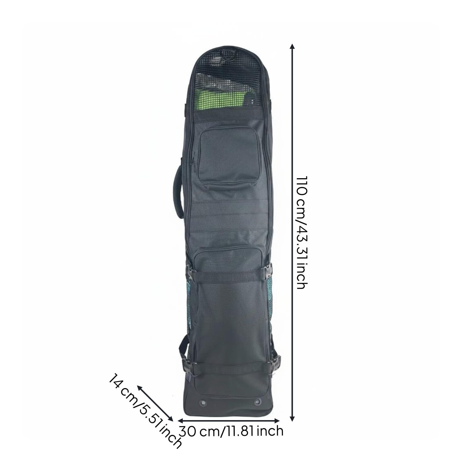 kowaku Zaino Porta Fins Lunghe Pratico Zaino Porta Fins Impermeabile Spazioso Attrezzatura Sportiva per Immersione