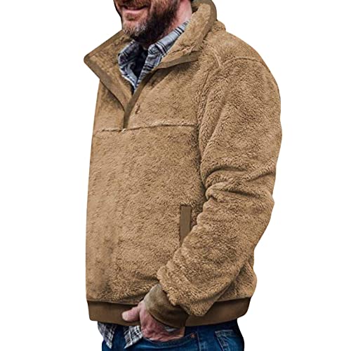 Eashery Mens Hoodies Pullover Men's Sports Casual Full Zipper Long-Sleeved Hooded Sweater With Pockets Jogging Track And Filed Gym Training Hoodie Re6 Khaki #TOP3