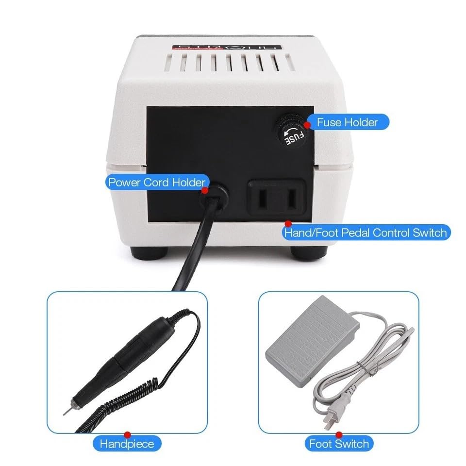 Lima eléctrica para uñas 65W 35000RPM miniatura 4