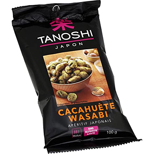 Tanoshi – Cacahuetes Wasabi 100 g – Tres artículos