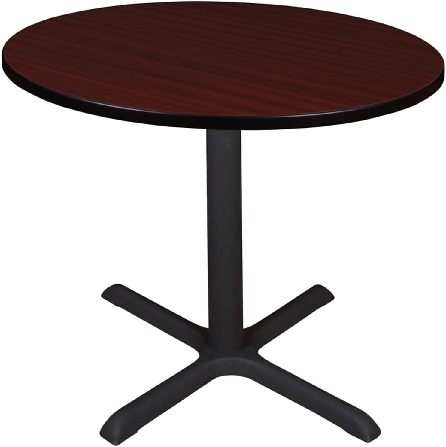 HomeStock Baroque Bonanza 42" Round Breakroom Table- Mahogany