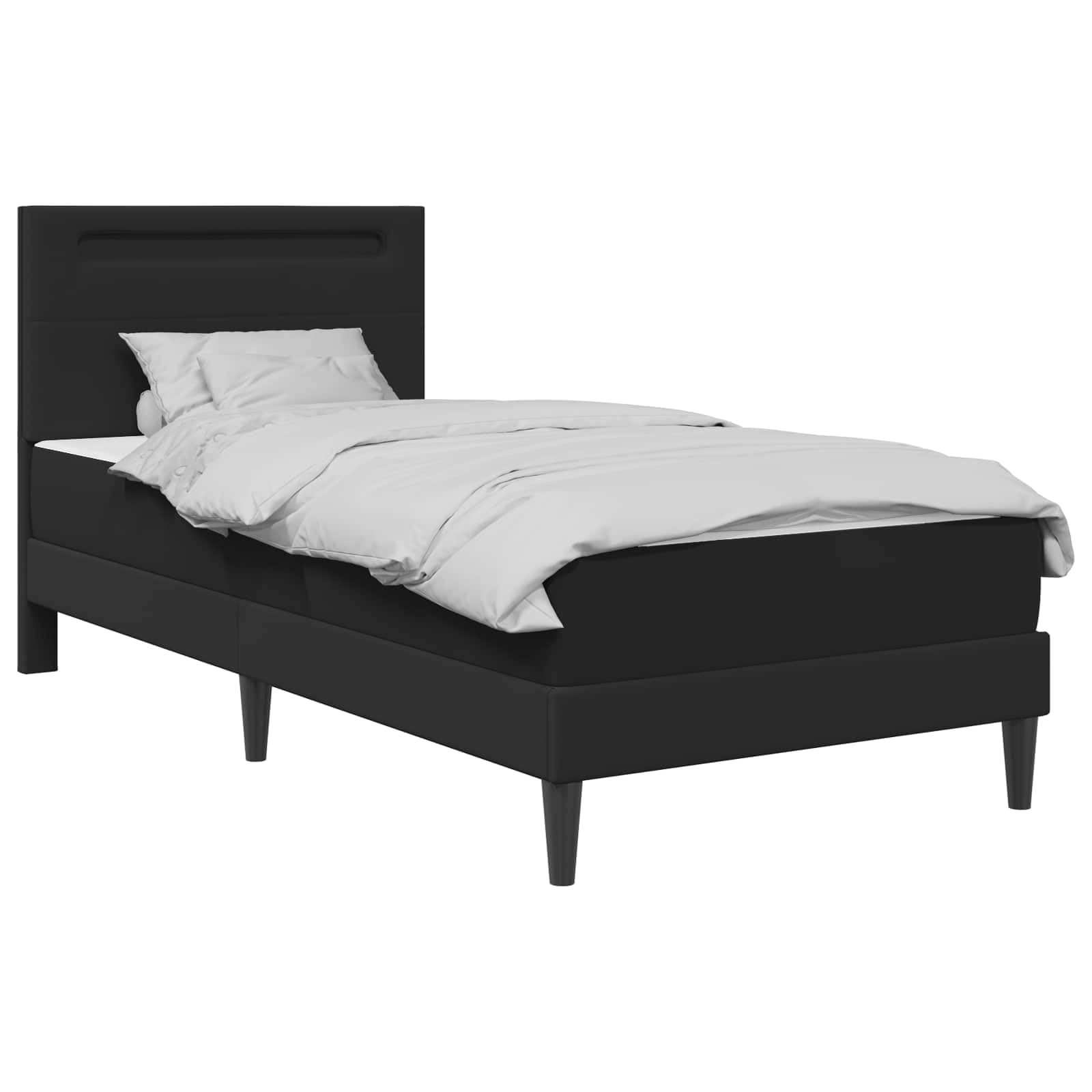 Cuero sintético contrachapado urbano moderno 196 x 94 x 96 cm Negro