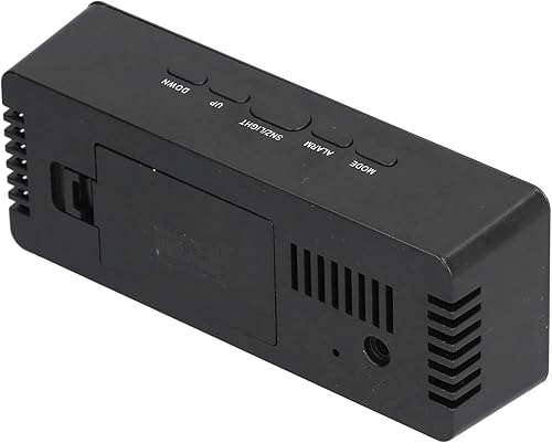 Miniatura 4 de Reloj despertador con espejo LED, reloj digital rectangular con pantalla de temperatura para dormitorio, sala de estar, oficina, viajes