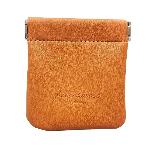 3.3x3.1 Inch PU Leather Squeeze Coin Purse bag Portable Women and Men Earbuds Headphone Storage Pouch