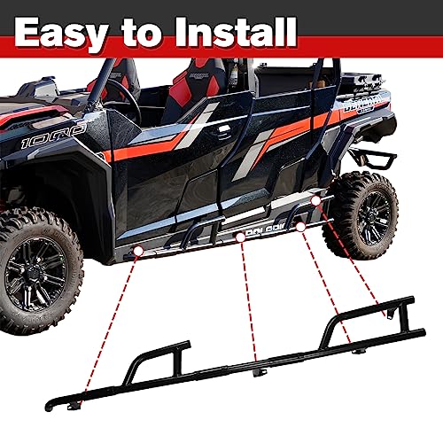 HAKA TOUGH Rock Sliders for Polaris General XP 4 1000 2020-2024 Nerf Bars for General 4 1000 Accessories Tree Kickers Anti-Corrosion Coating