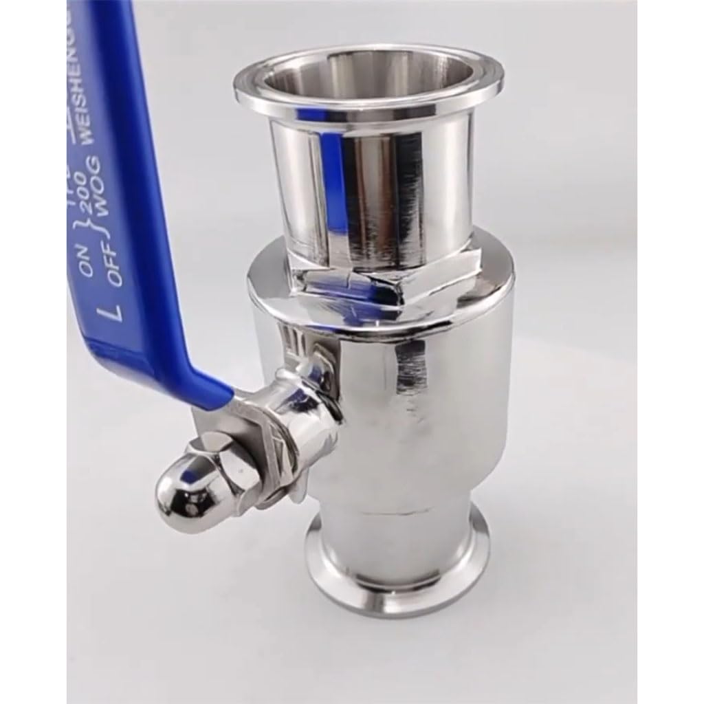 valvola a sfera, valvola a sfera in acciaio inox, Valvola a sfera a installazione rapida for uso sanitario in acciaio inossidabile 304 da 19 mm -51 mm, valvola manuale con ghiera da 50,5 mm/64 mm for