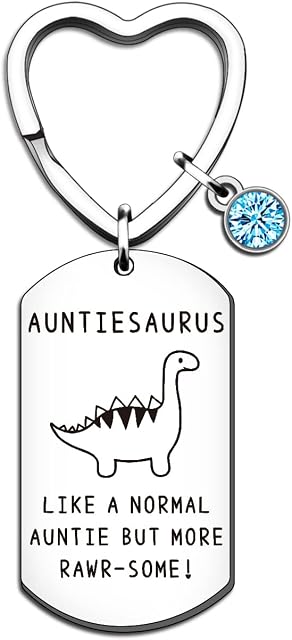 QMVMV Funny Auntie Gifts Auntie Keyring from Niece Nephew Birthday Christmas Thanksgiving Gifts for Auntie