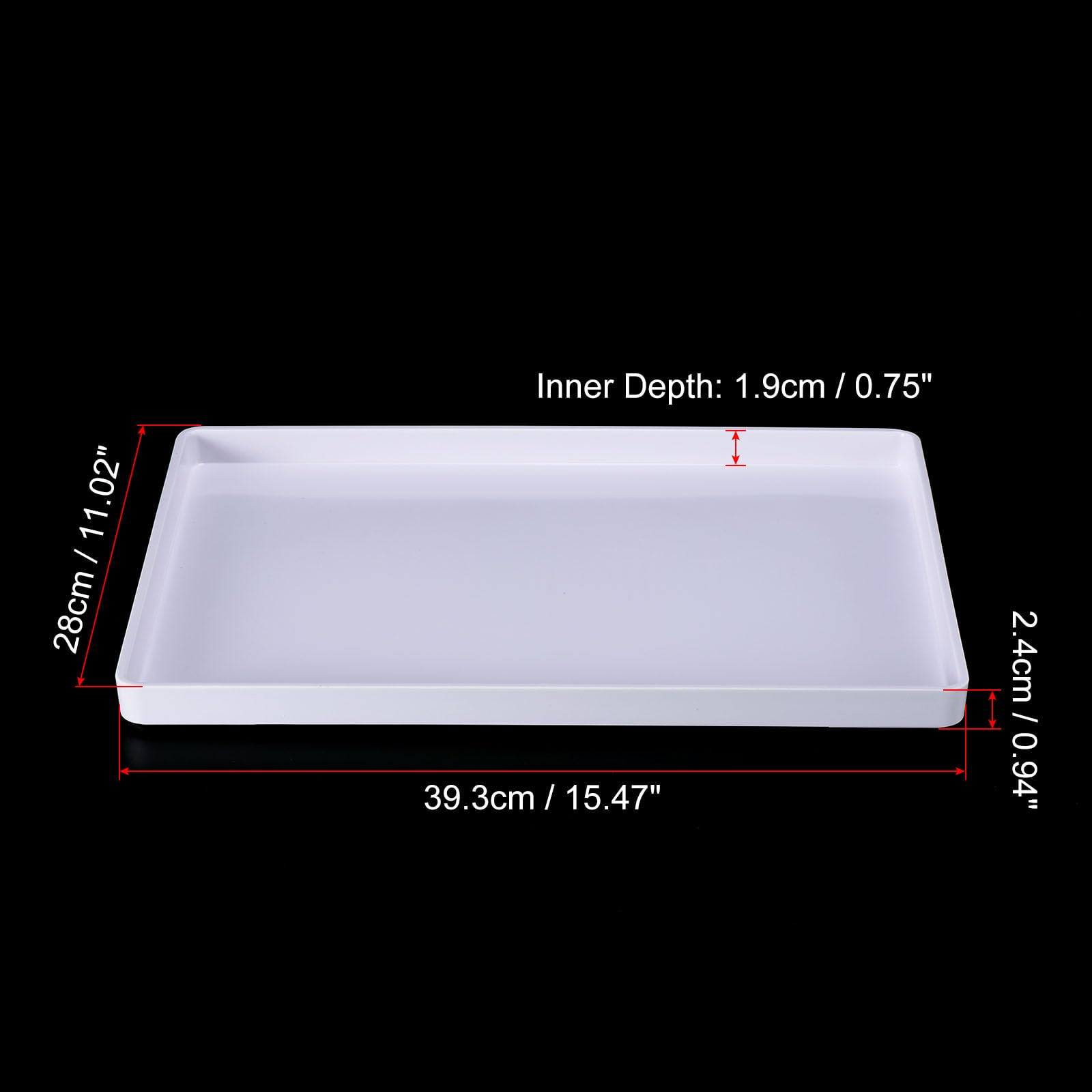 PATIKIL Vassoio Di Plastica Per Servire Cibo Veloce Riutilizzabile, 2pz 15" X 10,6" Piatto Portata