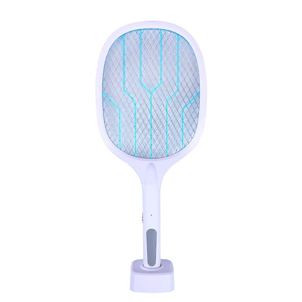 WEIYUE Electronic Fly Swatter, 2 In 1 Mosquito Killer, Usb Rechargeable With Led Light & 3-layer Safety Mesh, Pests Insects Control Indoor And Outdoor