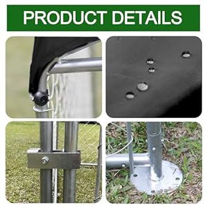 Outdoor-Dog-Kennel-with-Roof-Dog-House-Steel-Fence-with-Waterproof-UV-Resistant-Cover-Dog-Enclosures-for-Backyard-Farm-Use98-98-56FT - Cucciolini Doodles   Outdoor-Dog-Kennel-with-Roof-Dog-House-Steel-Fence-with-Waterproof-UV-Resistant-Cover-Dog-Enclosures-for-Backyard-Farm-Use98-98-56FT