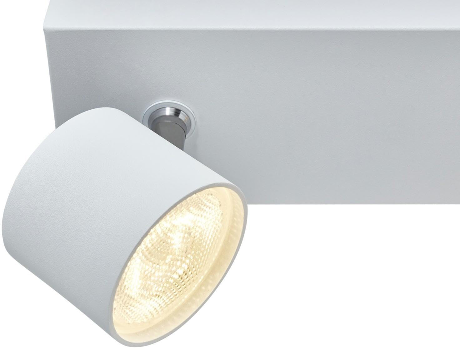 Philips MyLiving Spot LED Blanc Alu, 4W (équiv. 35W), Blanc Chaud 2700K, Intensité Variable, Système Click Fix – Parfait Pour Un Coin Lecture Cosy Ou Une Galerie Lumineuse !