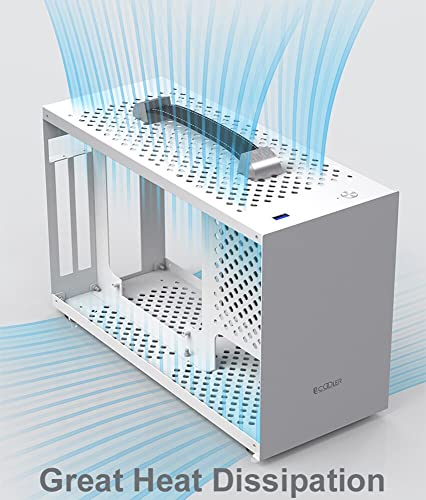 Ediy Itx Mini A4 Computer Case 7.5L Aluminum Mini-Itx Motherboard Small Pc Case Test Bench Support Sfx Power Supply 300Mm Vedio Card Transparent Acrylic Side Panel #TOP4