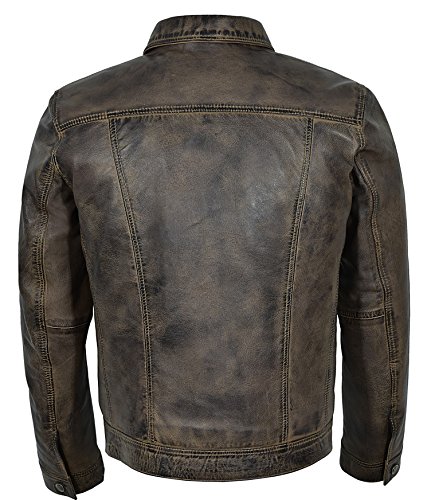 The Beatles Rubber Soul Men's Classic Dirty Brown Real Leather Jacket 12804