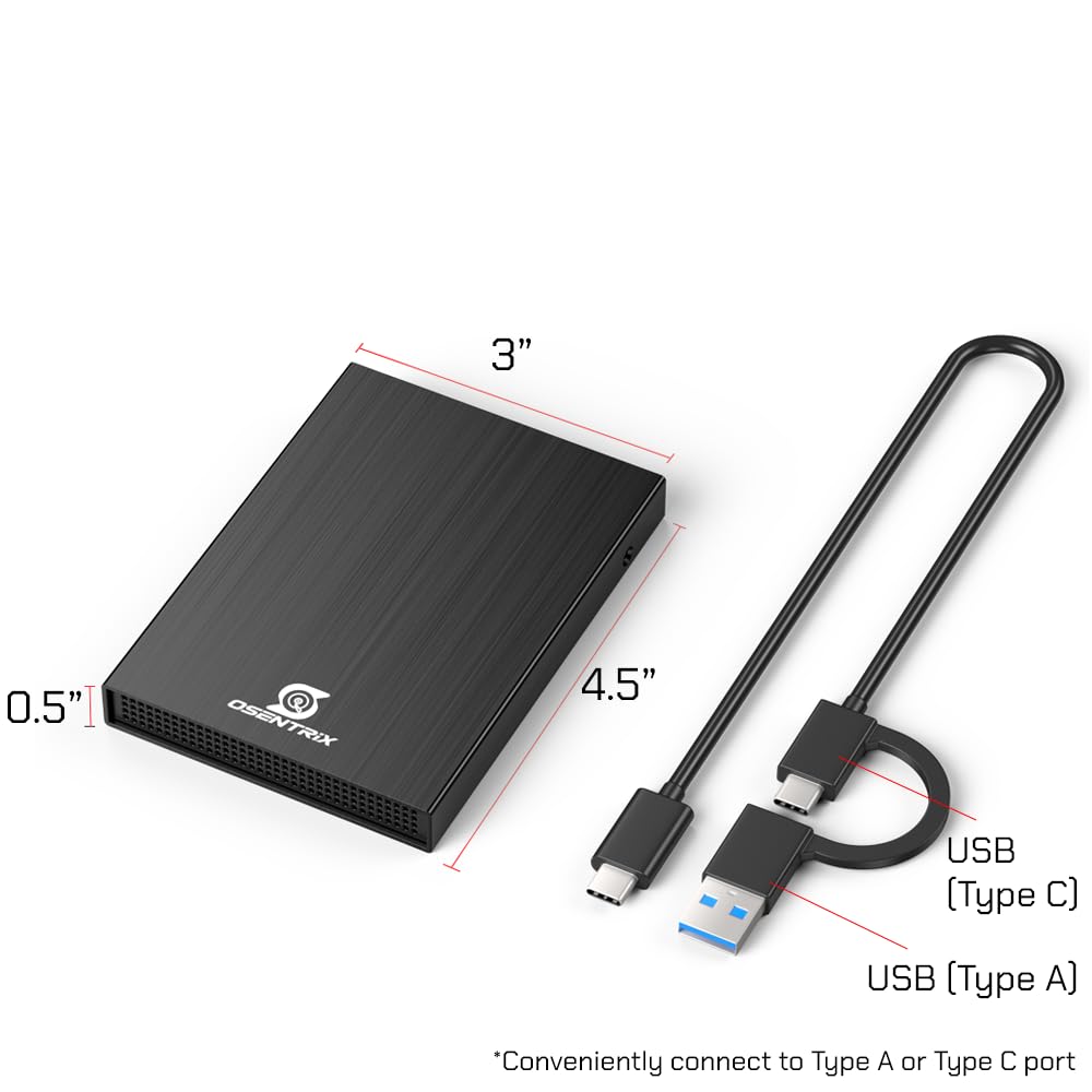 Amazon.com: OSENTRiX O2-BK 2TB USB 3.0 Pocket-Size Portable