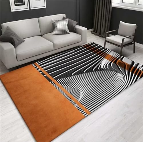 Tapis de salon géométrique moderne au design épuré chic - 2