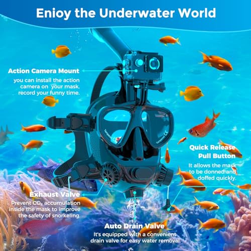 Smaco M8058C+S700-A-BLACK Mini Scuba Tank With Snorkel Mask 1.9L Portable Small Diving Tank thumb #3