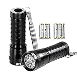 LE Linternas Bolsillo LED Potente 200lm, Alcance 150m, Resistente al agua IP65, Linterna de Mano, Pack de 2, Pilas incluidas