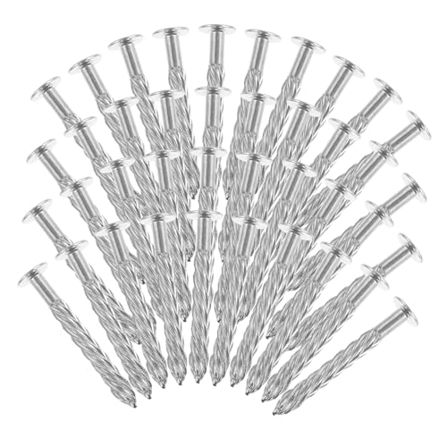 BUGUUYO 100pcs Expansion Screw Nail for Flooring Carpets Threaded Nails for Stairs Projects Easy Installation