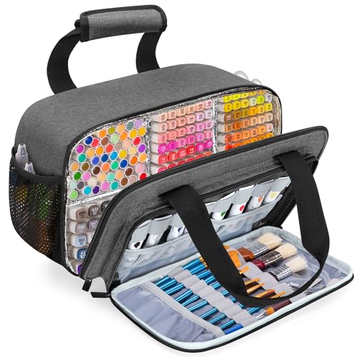 Case Organizer for up to 216 Markers, Large Bag With Carrying Handle, Holder (Length up to 5.1