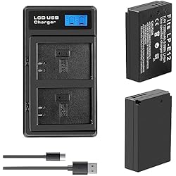 Bateria Para Canon M50 Mark Ii SLODA 2-Pack Baterías LP-E12 y Cargador USB Dual para Canon EOS-M EOS M2 EOS M10 EOS M50 EOS M50 Mark II EOS M100 EOS M200 SX70 HS Rebel SL1 Cámaras Digitales