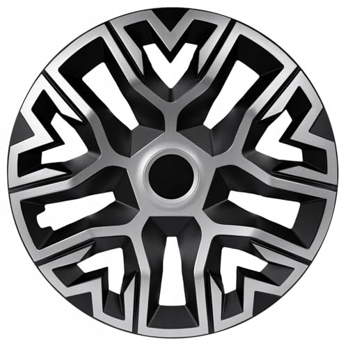 NRM Tapacubos The Best Silver/Black de 16 pulgadas para llantas de acero, juego de 4 unidades, color plateado y negro