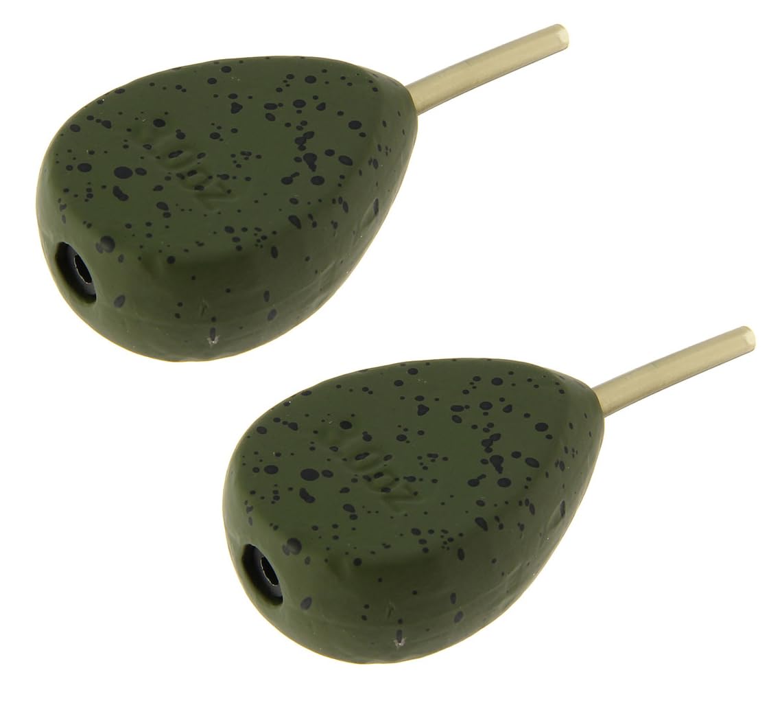 Fishing Inline Flat Pear Casting Weights 1.125oz 1.5oz 2oz 2.5oz 3oz Carp Tackle (10, 1.5oz)