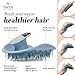 Manta Mirror Anti-Breakage Hairbrush – Travel Brush for Women, Gentle Wet & Dry Detangling Brush with Scalp Massager, Blue