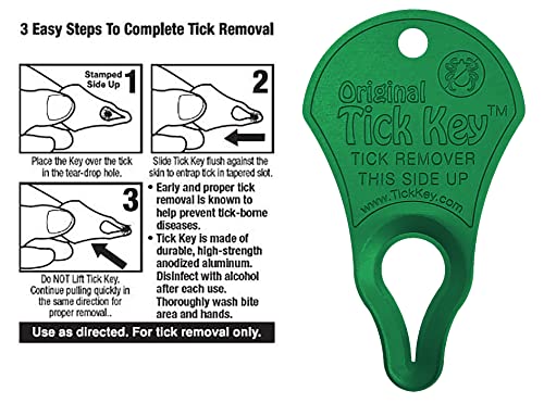 The Original Tick Key - Tick Detaching Device - Portable, Safe And Highly Effective Tick Detaching Tool (Green) #TOP4