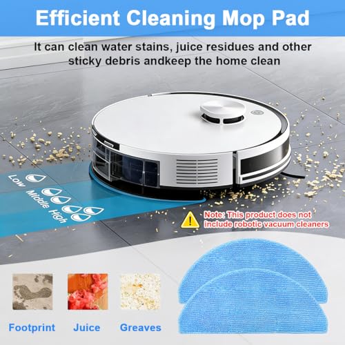 Image of HASTHIP 9Pcs Replenishment Kit, Replacement Accessories for ILIFE A30 Pro / A30 Vacuum Cleaner, Replacement Parts with 2 Filters, 2 Side Brushes, 2 Mop Cloth, 1 Main Brush, 2 Dust Bag