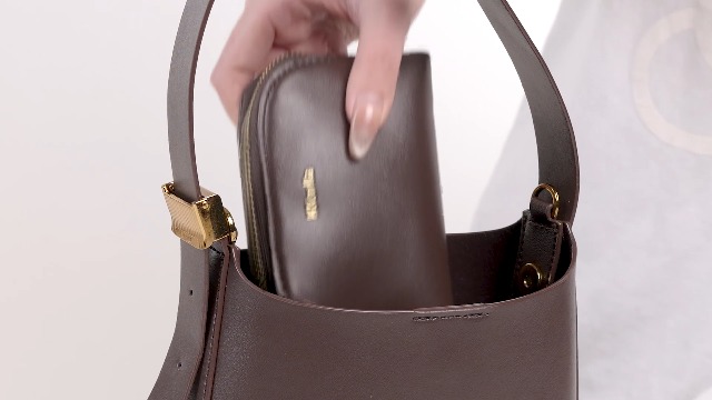 Bolso tote de cuero pequeño para mujer miniatura 7